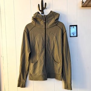 Lululemon Olive Green Hoodie Jacket Size 6